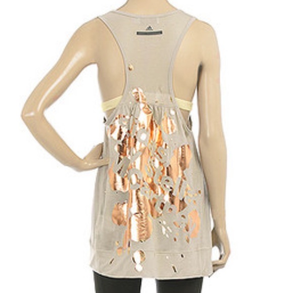 Adidas by Stella McCartney Tops - Adidas by Stella McCartney Taupe Tencel Racerback